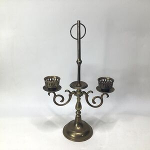 Vintage Brass‎ Ornate Candelabra 2 Arm Candle Holders 16" x 10" India